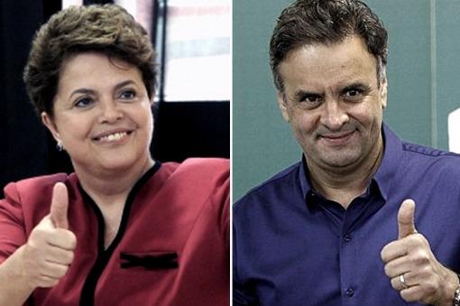 Sondeos dan empate técnico entre Rousseff y Neves en el balotaje brasileño