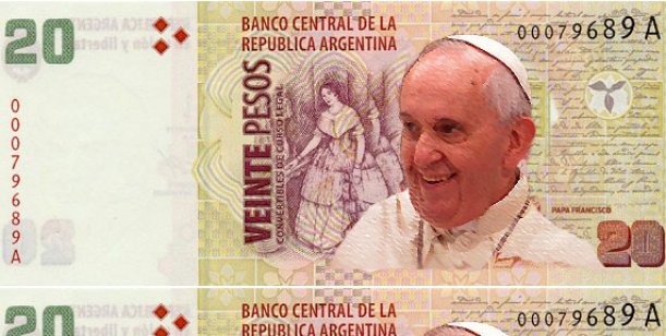 Massismo presentó proyecto para emitir billetes con la cara del papa Francisco