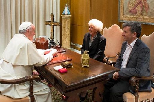 Francisco recibió a Estela de Carlotto y a Ignacio Guido en el Vaticano